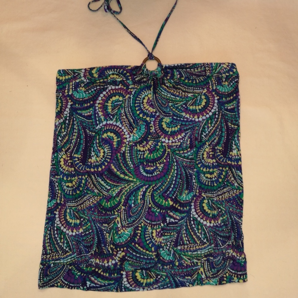 Gap strapless tie neck tank top - large